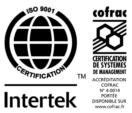 Certificat d'enregistrement Intertek - Cofrac